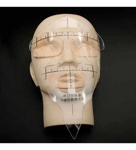 REGLA PLANTILLA ACRÍLICA PARA DISEÑO DE CEJAS, LABIOS Y OJOS