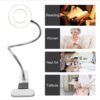 Lámpara versátil con clip ajustable, ideal para lectura, maquillaje, tatuajes y más.