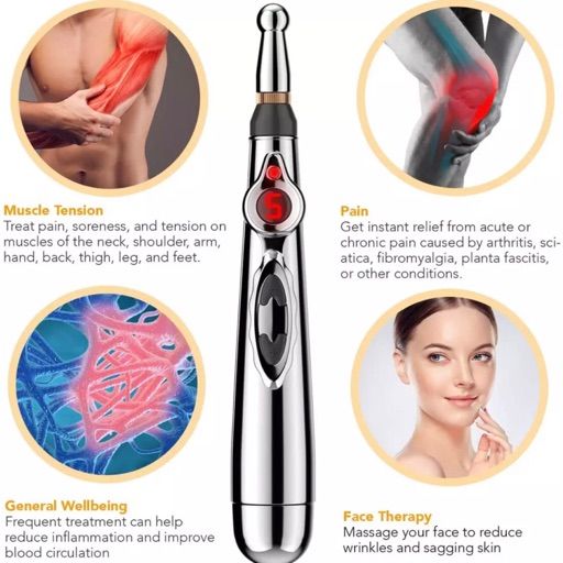 Alivia el dolor y mejora la circulación con tecnología de acupuntura electrónica sin agujas.