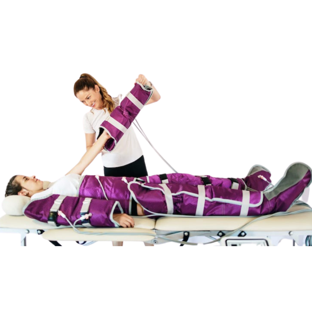 Masaje con presión de aire para aliviar la tensión y mejorar la circulación.