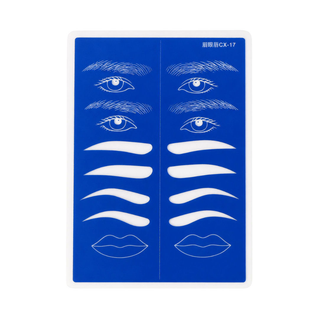 Piel Sintética Cejas y Labios - Azul