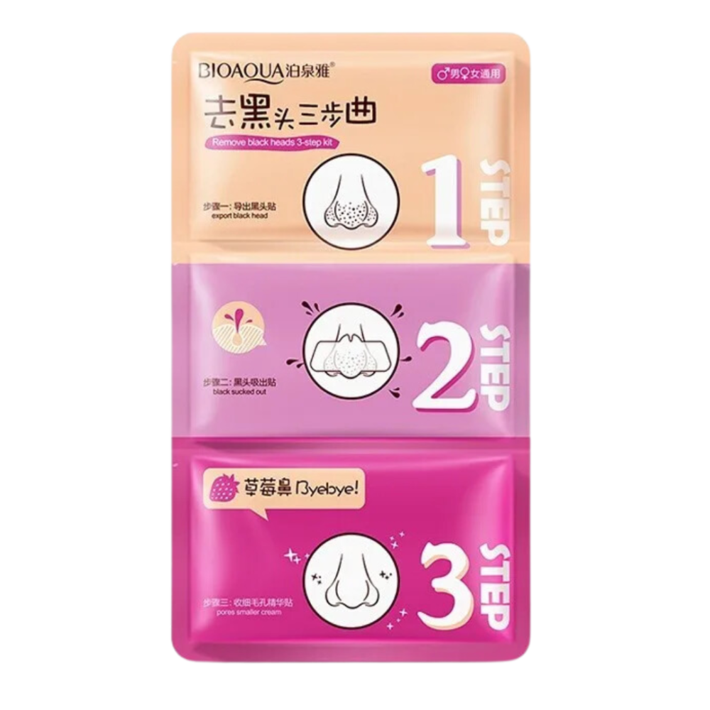 Limpieza práctica en 3 pasos para una nariz más limpia y suave.