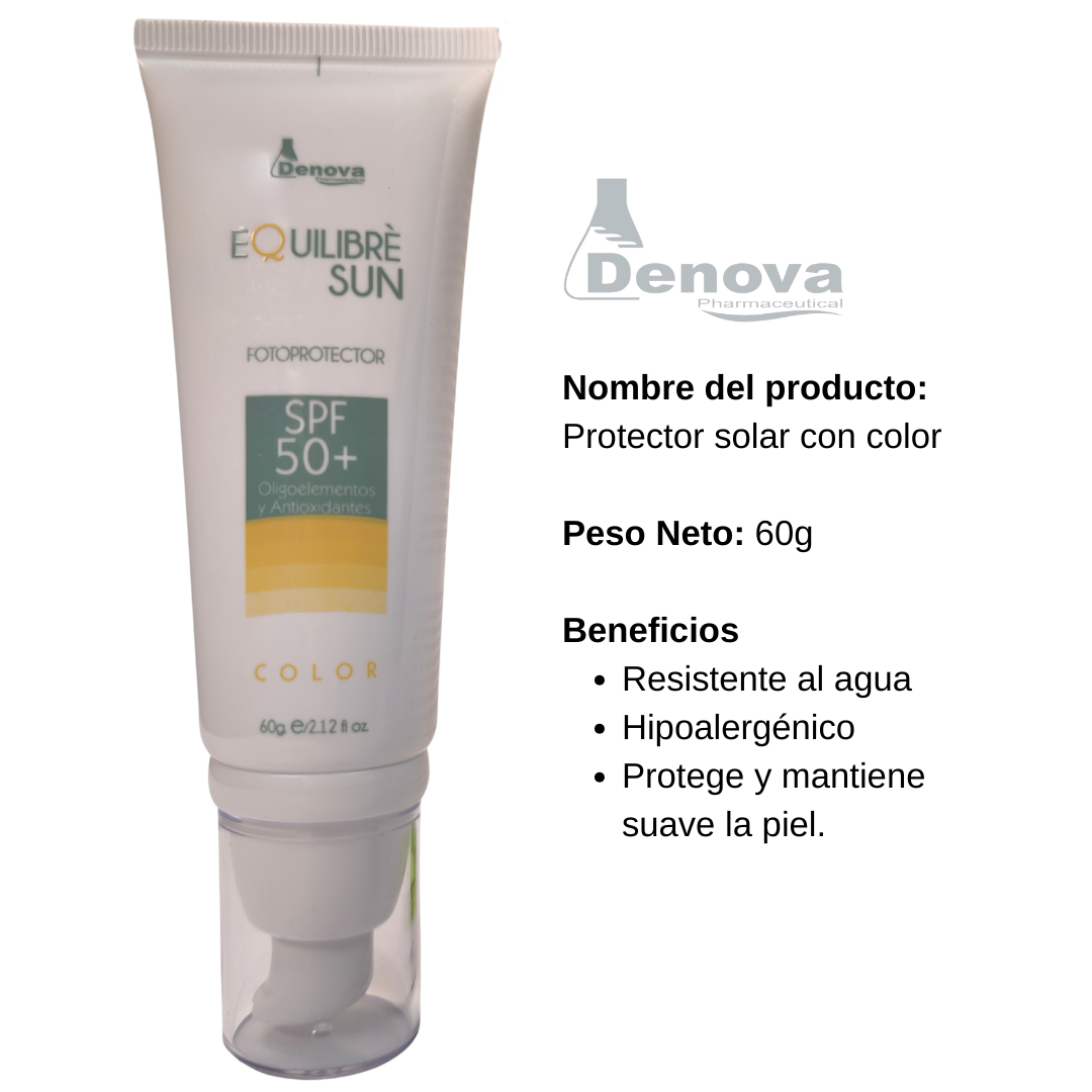 Denova Protector solar con color - 60g
