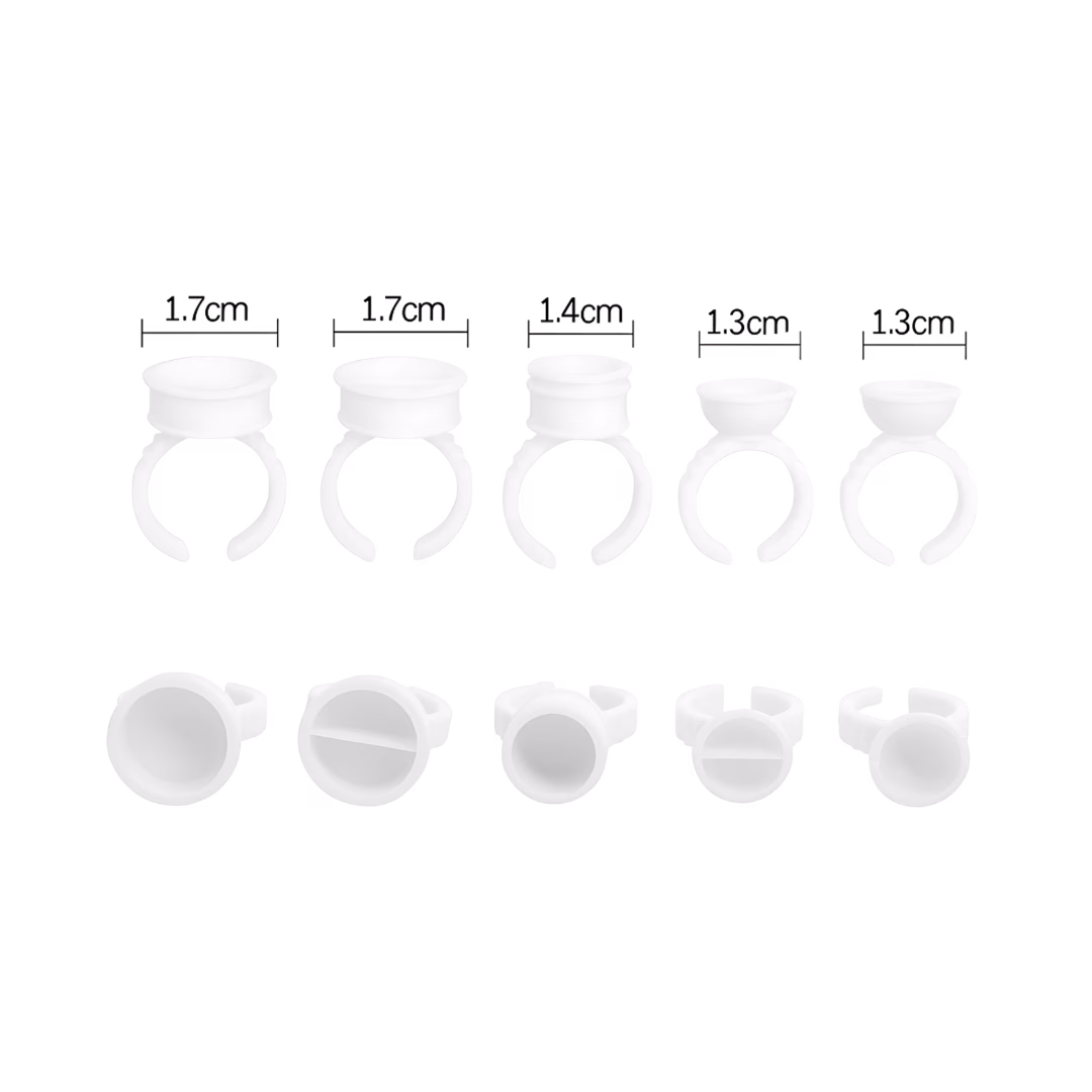 Anillo de plástico blanco
