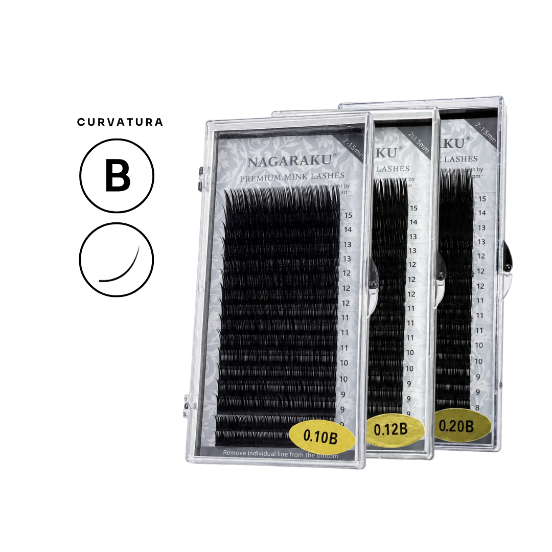 Extensión Pestañas Mixtas Nagaraku Negra B