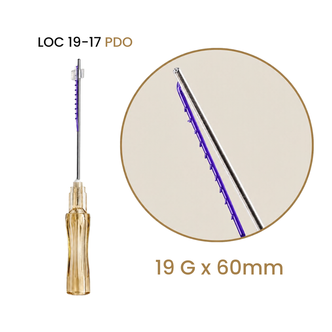 Hilos tensores coreanos minerva PCL. Puente Nariz. Bidireccional 360. 19G X 60MM PDO