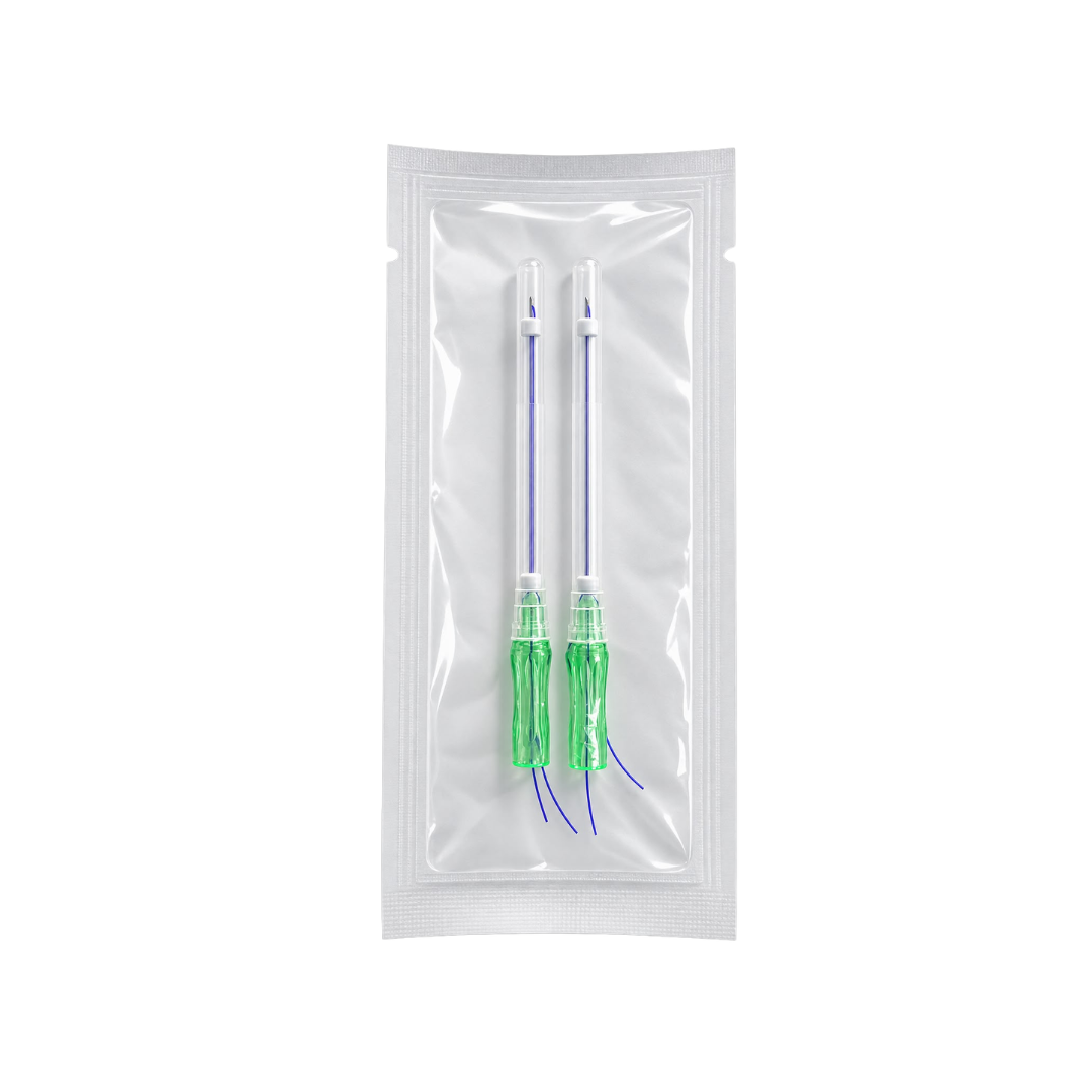 Hilos tensores coreanos minerva PDO. Espiculado, hilo doble para levantamiento de cejas. Bidireccional 360. 21g x 60mm PDO