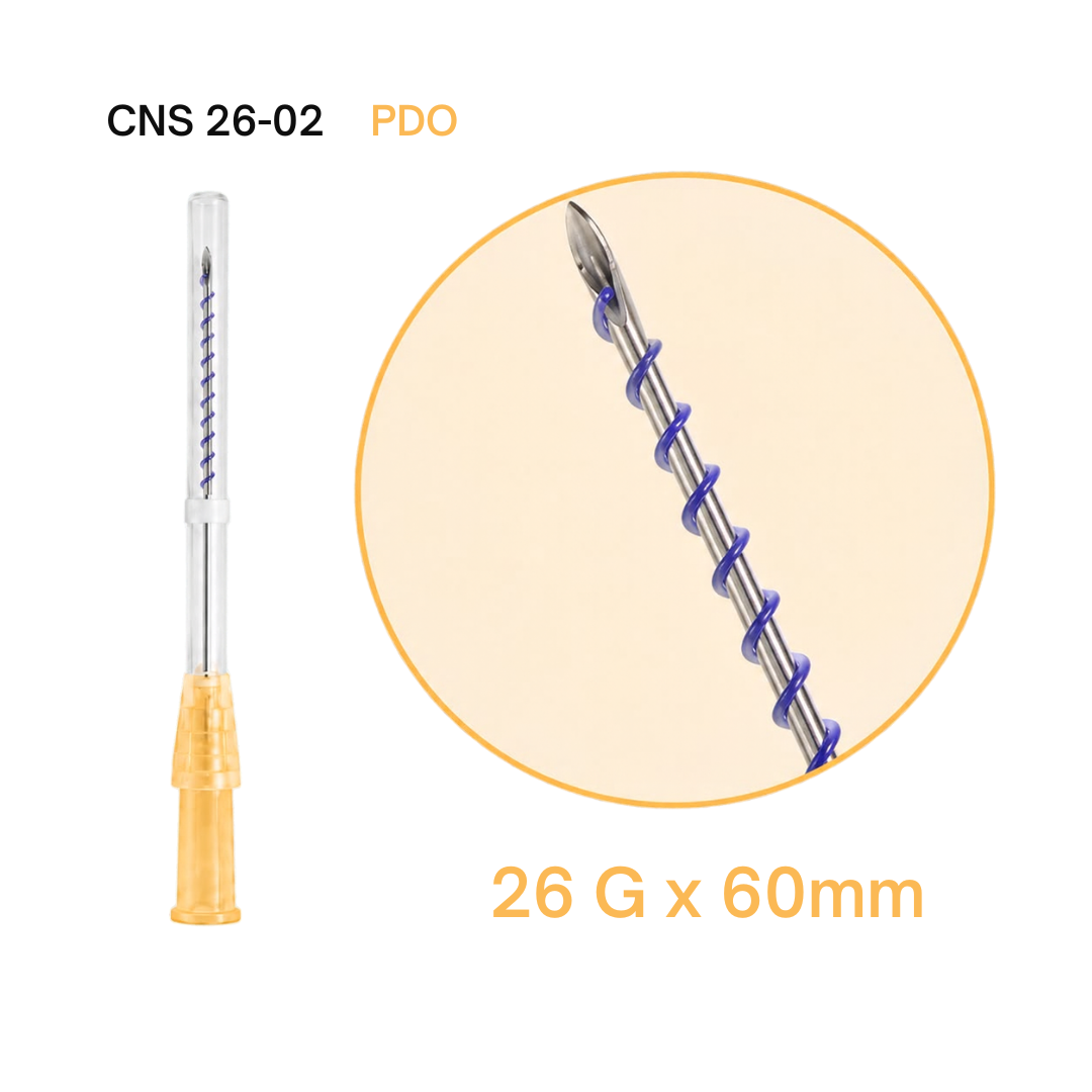 Hilos tensores coreanos minerva PDO. Hilo Monofilamentado SCREW 26G X 60MM PDO Ref: CNN 26-02 