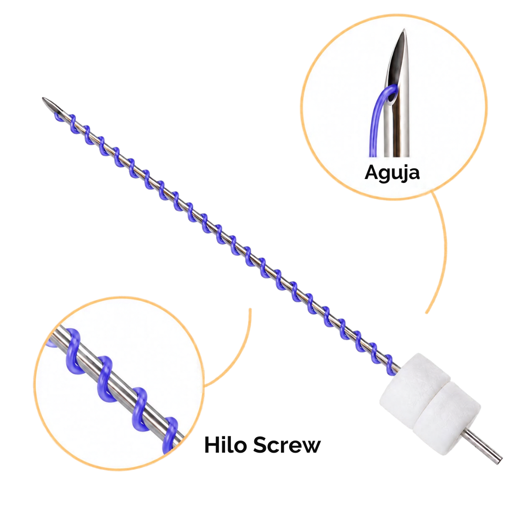 Hilos tensores coreanos minerva PDO. Hilo Monofilamentado SCREW 26G X 60MM PDO Ref: CNN 26-02 