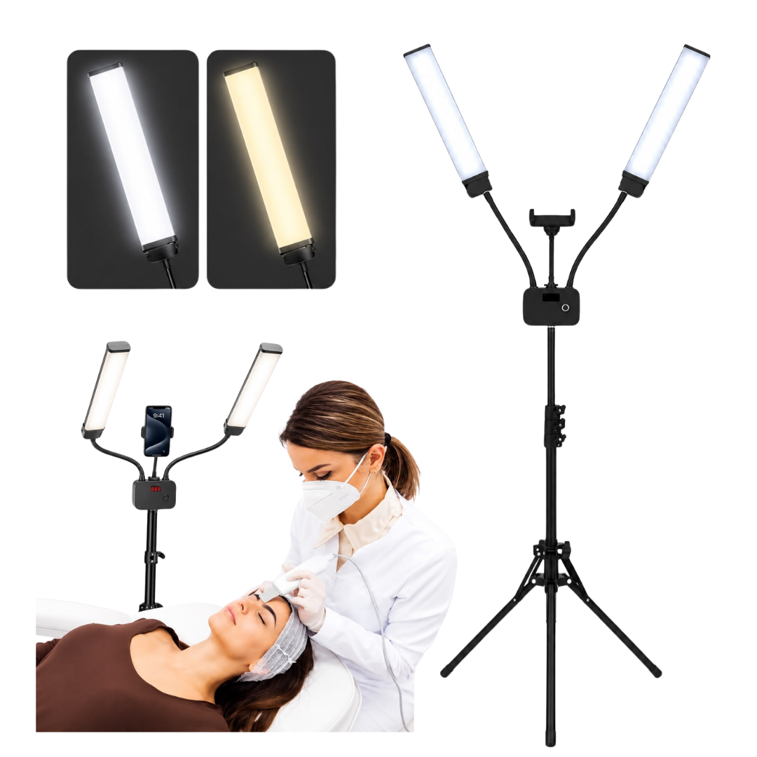 Lampara led profesional de doble brazo